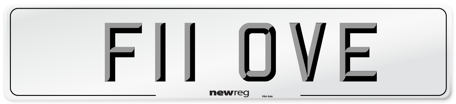 F11 OVE Number Plate from New Reg